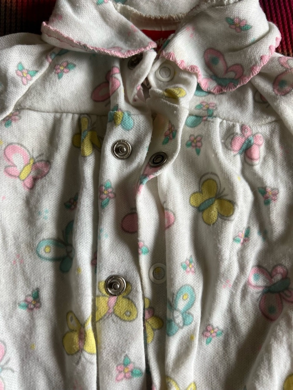 VTG 90s Playskool Baby Butterfly Footed Sleeper Newborn Pastel Cottagecore